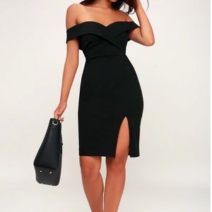 Lulus little black dress - off the shoulder